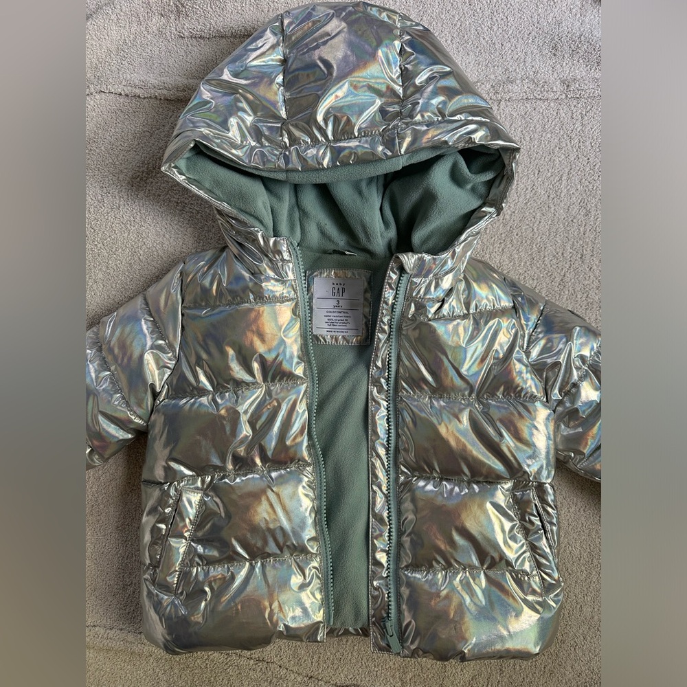 babyGap Toddler Cold Control Winter Coat 3T Iridescent